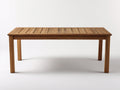 Table de jardin - bois de teck - 180x90x75 cm - bois naturel - design classique