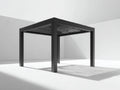 Tonnelle de jardin - aluminium - 360x300x250 cm - noir - design moderne
