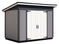 Abri de jardin - Bois - 250x190x225 cm - Gris-Blanc-Noir - Contemporain