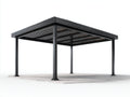 Tonnelle de jardin - aluminium - 450x350x260 cm - noir - design contemporain