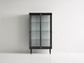 Vitrine - Métal-Verre trempé - 85x38x165 cm - noir - minimaliste moderne