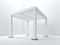 Tonnelle de jardin - aluminium - 400x300x255 cm - blanc - design contemporain