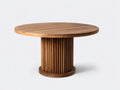 Table de jardin - bois de teck - 130x130x75 cm - bois naturel - design contemporain