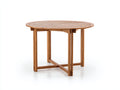 Table de jardin - bois de teck - 110x110x74 cm - bois naturel - design classique