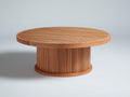 Table de jardin - bois de teck - 135x135x58 cm - bois naturel - design contemporain